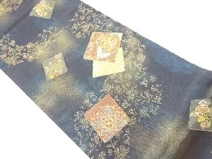 色紙に鶴・華文・花唐草模様織出し袋帯